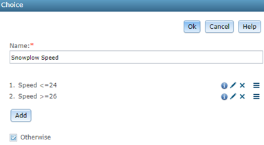 Example conditional statements in Choice dialog Example conditional statements in Choice dialog